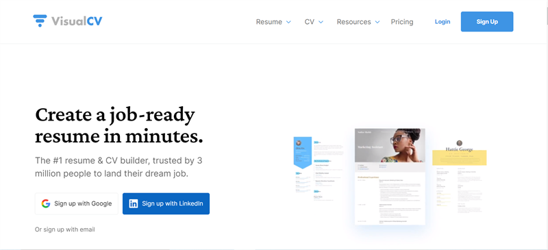 VisualCV - Trang web hỗ trợ tạo CV xin việc